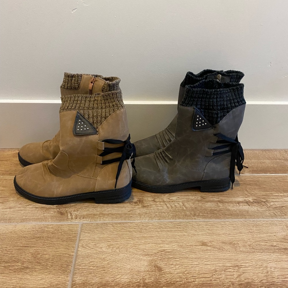 New boots size 7.5-8 too small for me were a gift